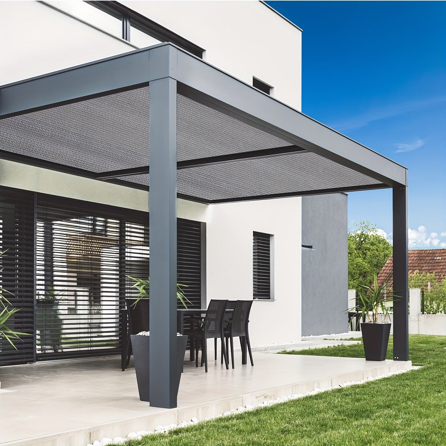 Sun Shade Cloth Grey 81-90 UV Block Outdoor Patio Garden Pergola Canopy