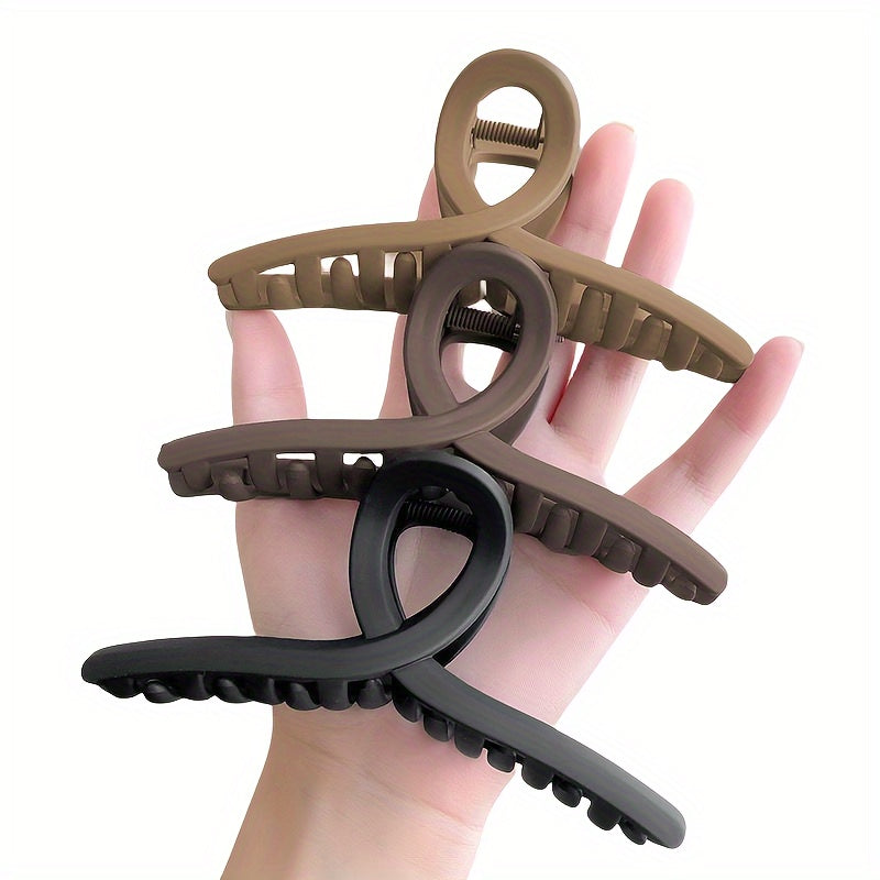 Large Hair Claw Women’s Shark Clip Cross Design for Thick and Thin Hair