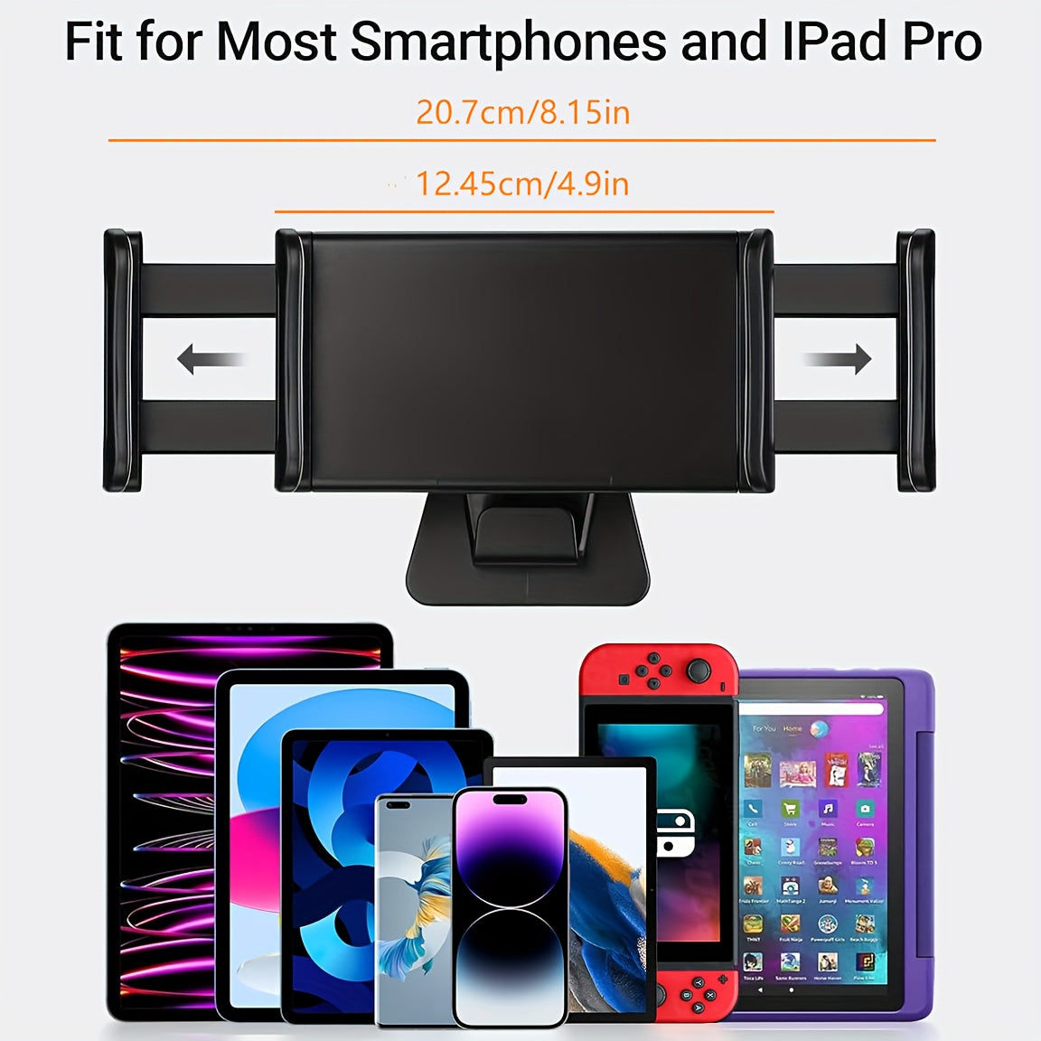 Car Backseat Organizer Headrest Hooks with Tablet Phone Holder ABS