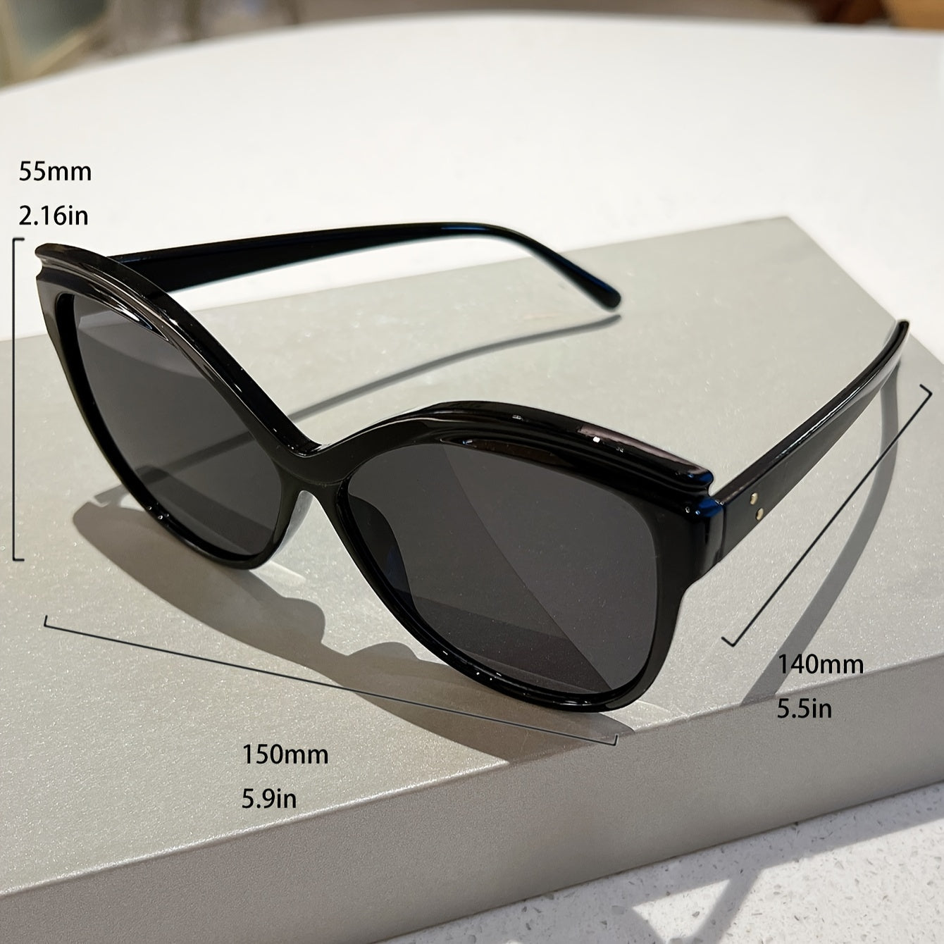 Women's Butterfly Cat Eye Sunglasses Colorful Block Design Interchangeable Lenses for Beach Travel