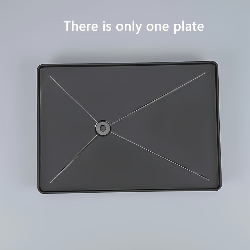 Black Compact Dish Rack with Drain Hole for Sink, Utensil Holder, Moisture Resistant