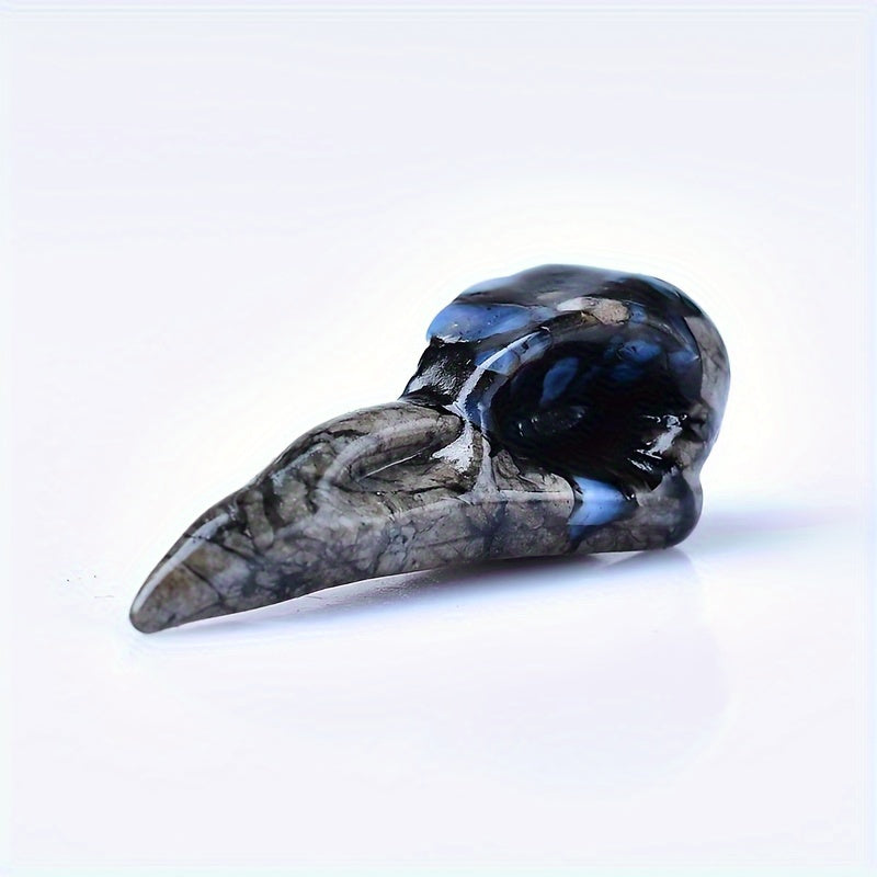 Crystal Carved Bird Skull Statue 5cm Decorative Crystal Gift for Home or Pocket