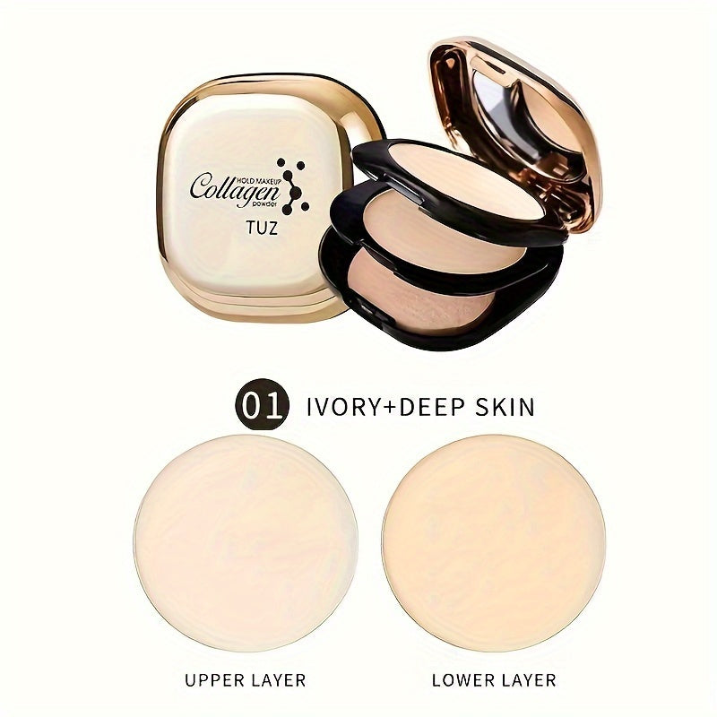 Double-Layer Pressed Powder Compact with Matte Finish and Squalane