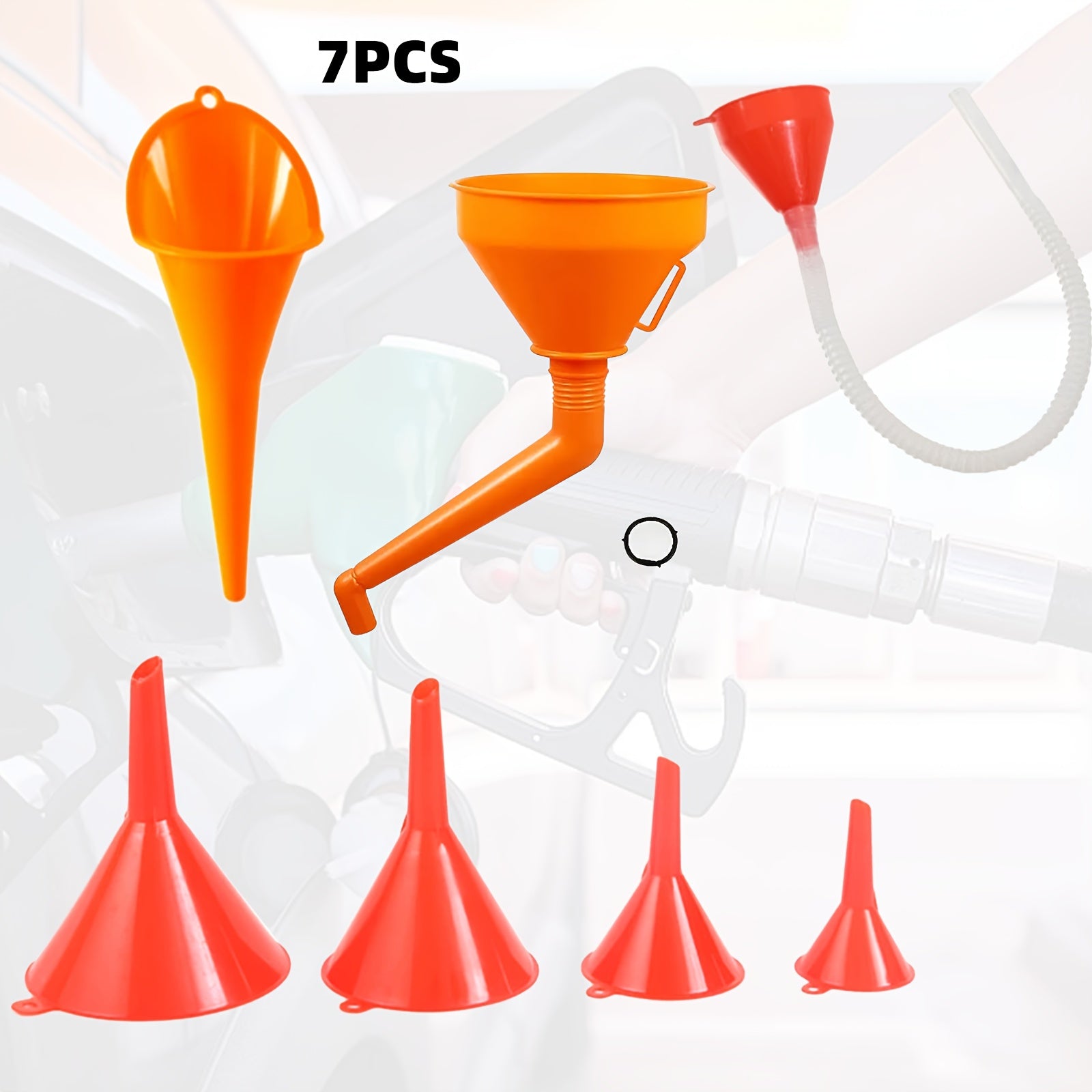 Пластиковая маслозаливная воронка 145 мм с изогнутой ручкой для транспортных средств и двигателей