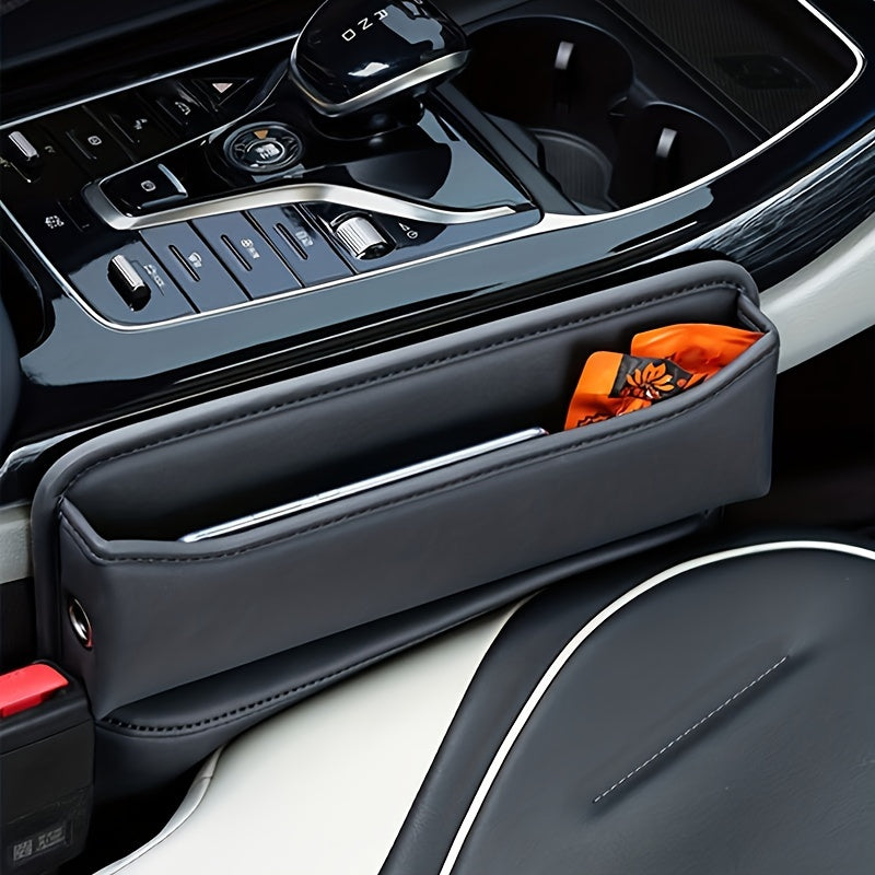 Avtomobil o'rindig'ining bo'shliq tashkilotchisi PU charm saqlash qutisi Telefon, tanga, hamyon uchun