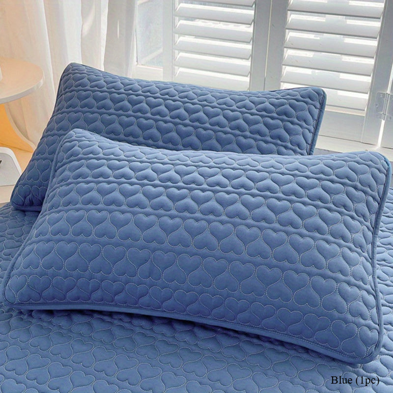 Water-Resistant Quilted Pillowcase 48x74cm Polyester Twill Envelope Closure