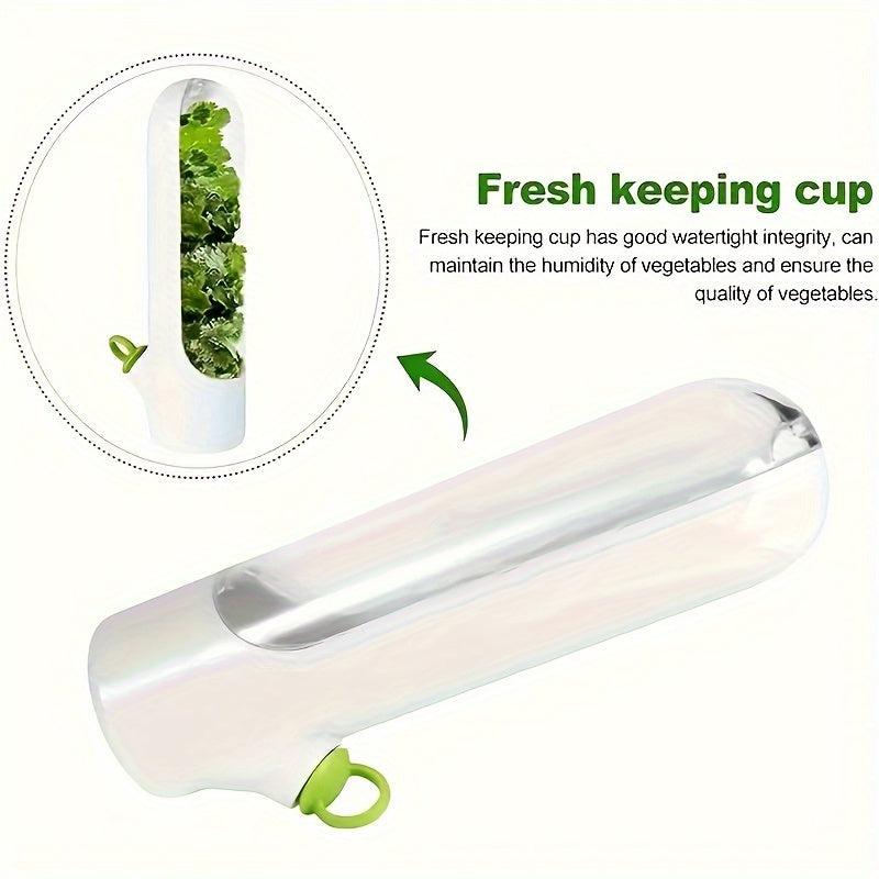 3 ta Shaffof Idishlar To'plami Sabzavotlar va Mevalarni Yangilash uchun - O'simliklarni Saqlash Idishlari, Qisqa Muddatda Yangilanishni Saqlash uchun Foydali Oshxona Asbobi