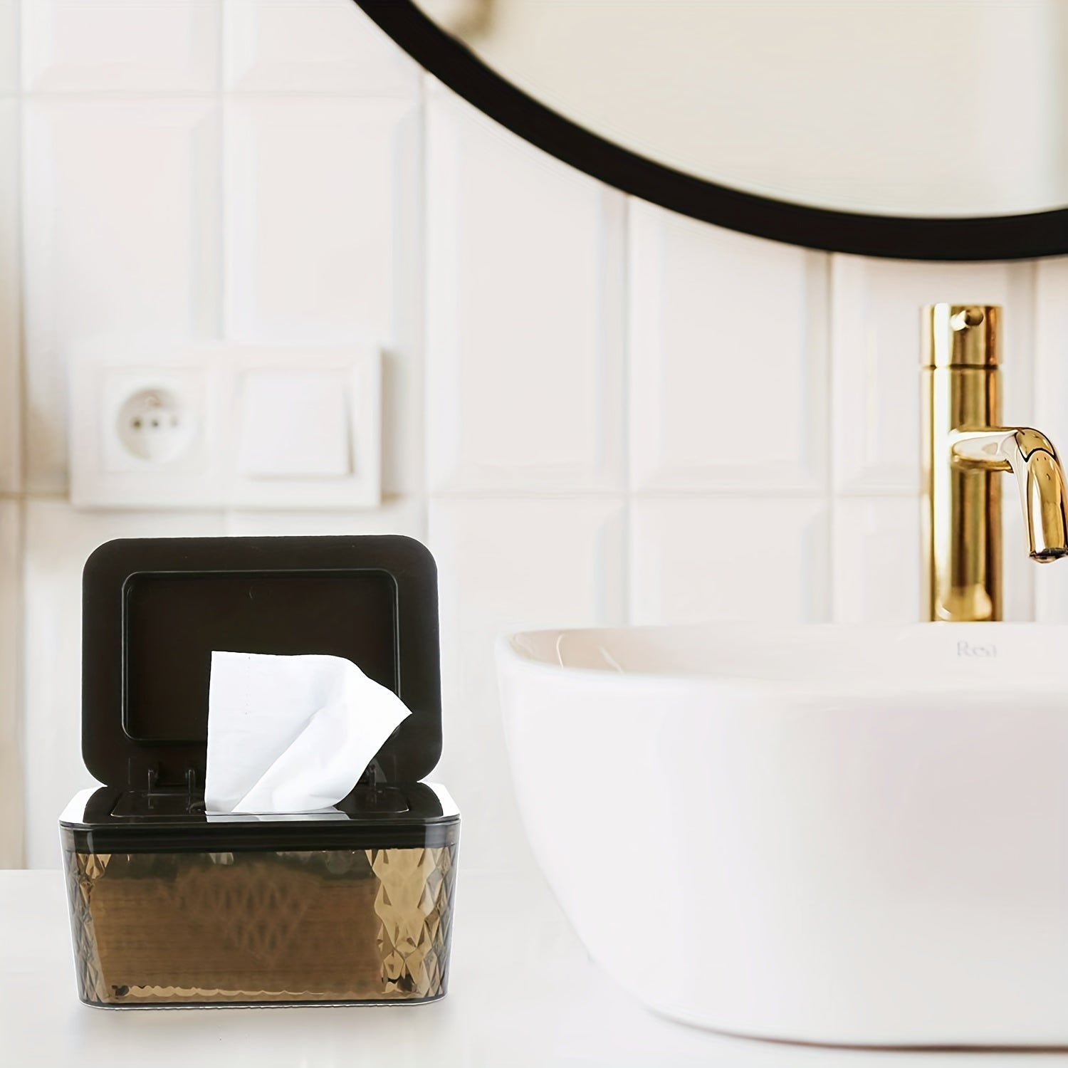 Large Capacity Wipes Dispenser Box with Dustproof Lid for Diaper Wipes