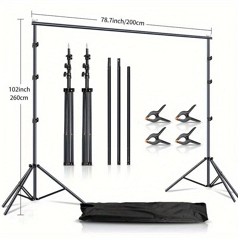 Adjustable Iron Backdrop Stand for Portrait and Green Screen Photography