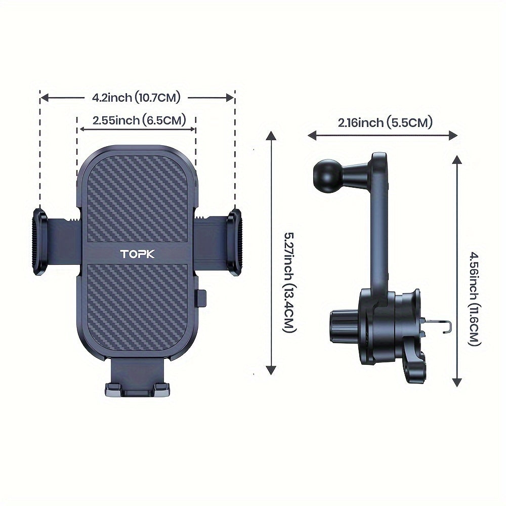 Car Vent Phone Mount Extendable Metal Hook 46T Support Stable Holder