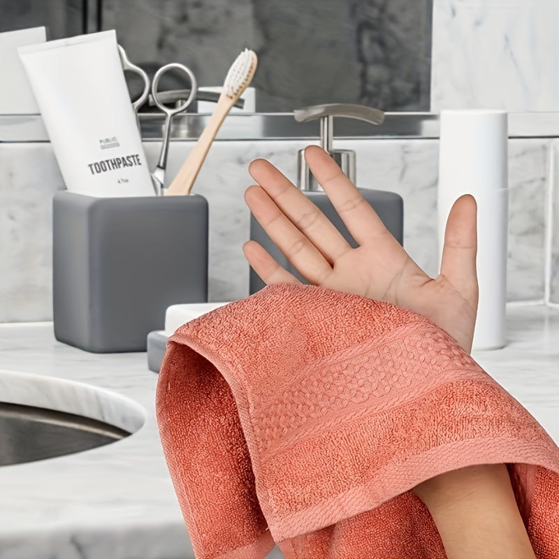 6-Piece Cotton Towel Set Absorbent Quick-Drying Soft Bathroom Towels