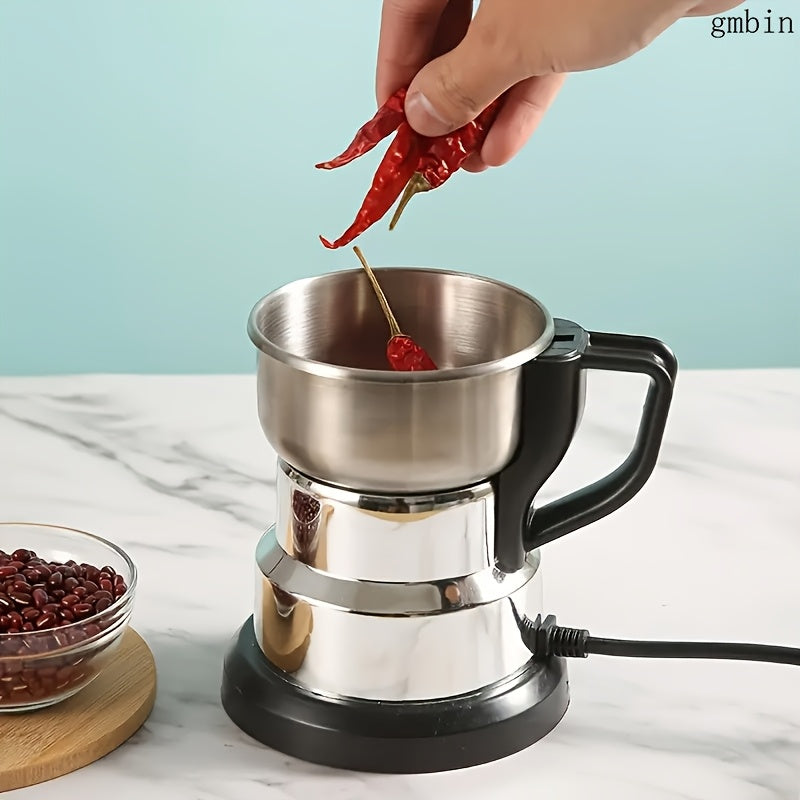 European standard stainless steel electric mill for grinding grains and herbs with 4 blades