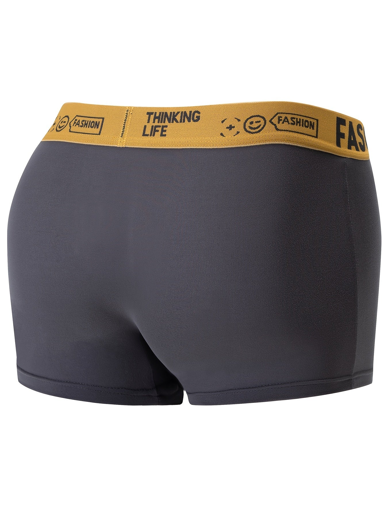 4 dona erkaklar uchun qattiq ranglarda (sariq, ko'k, qora ko'k, dengiz ko'k) boxer shortlari, cho'ziladigan bel bog'ichiga ega. Polyester aralashmasi, faqat qo'l bilan yuvish. Zamonaviy va qo'llab-quvvatlovchi ichki kiyim.