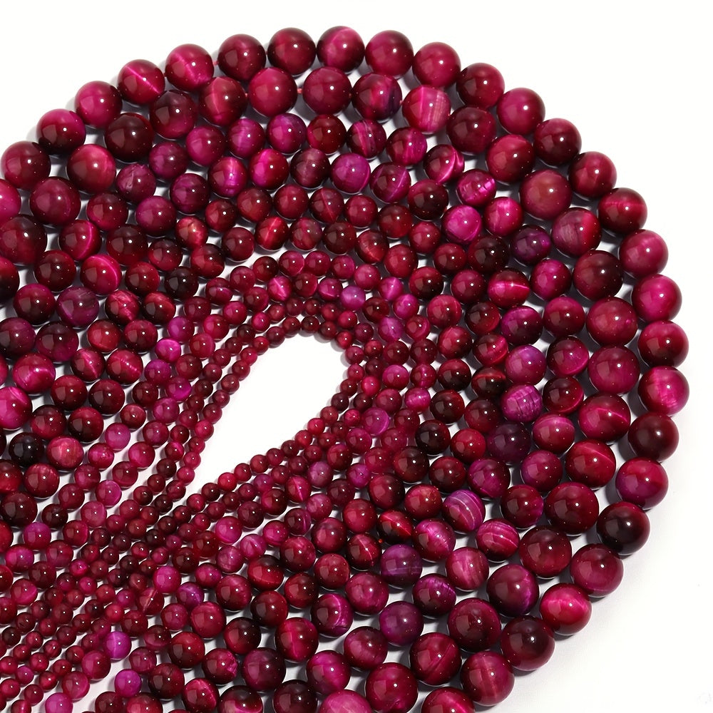 Natural Rose Red Tiger's Eye Beads for Jewelry Making 4-12mm