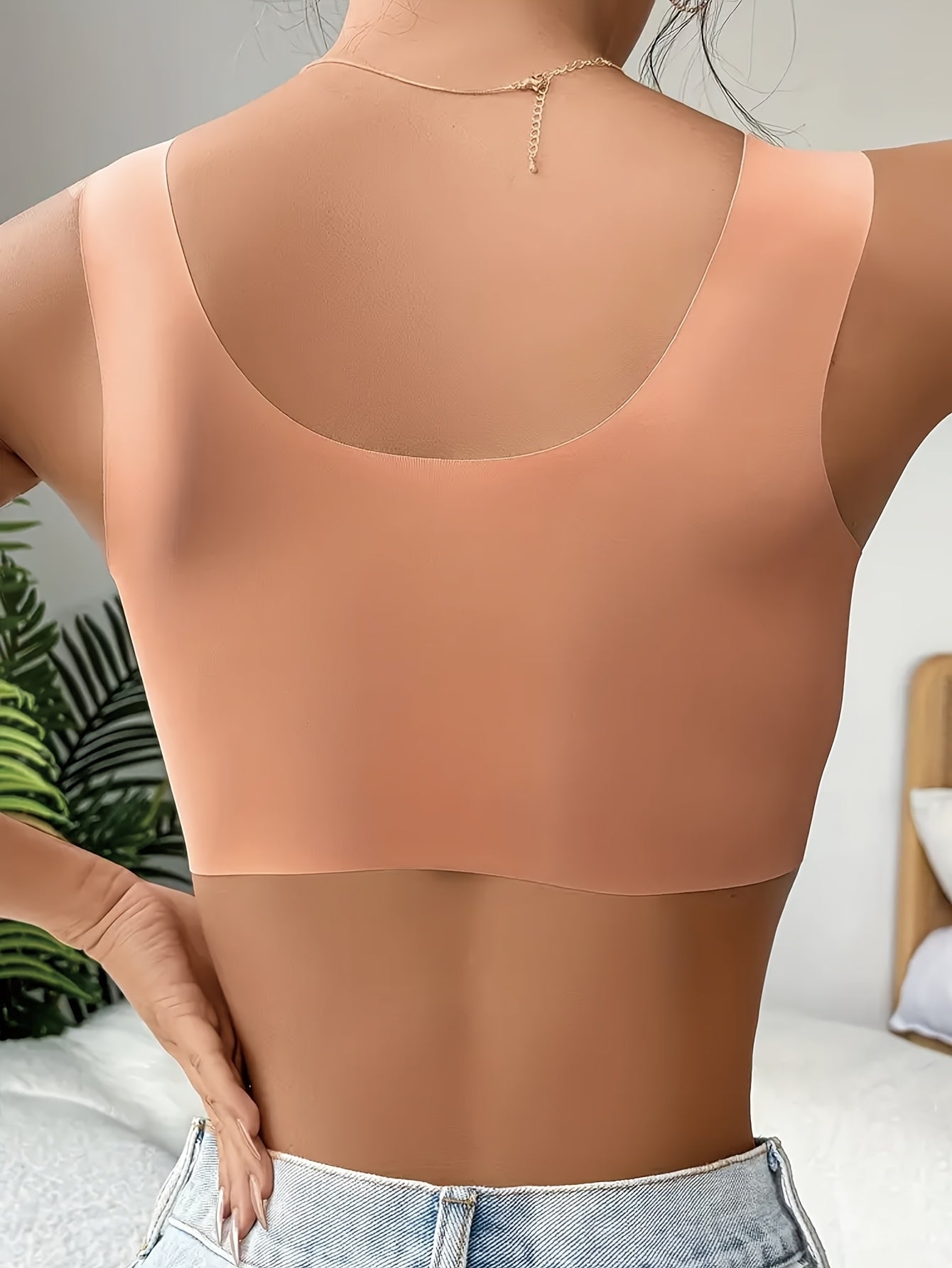 Women Plus Size Sports Bras Set Non-Wire Front Closure Removable Pads Black Beige Light Blue Pink