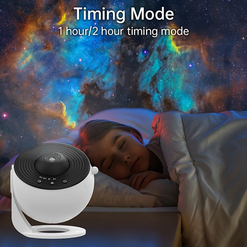 Milky Way Projection Lamp with 12 HD Starry Sky Film Pieces Tabletop Night Light