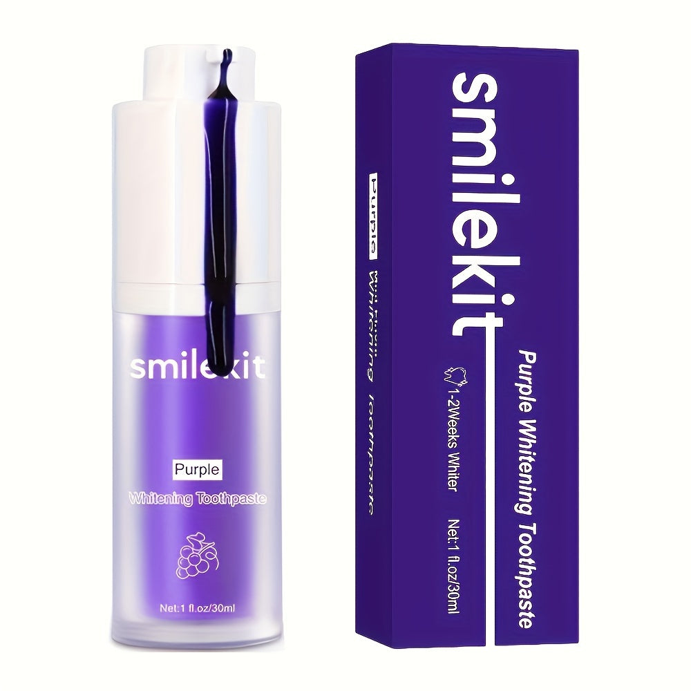 Pasta de dientes con sabor a uva morada limpieza profunda brillo frescura aliento