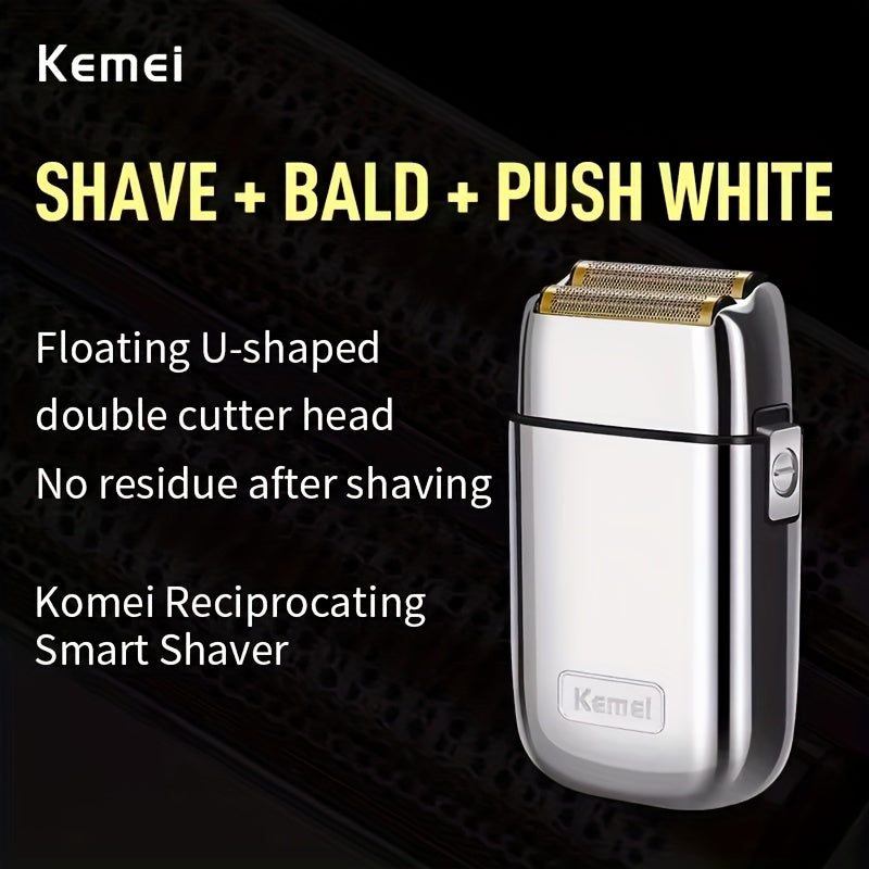 Rechargeable men's electric shaver with dual blades USB charging