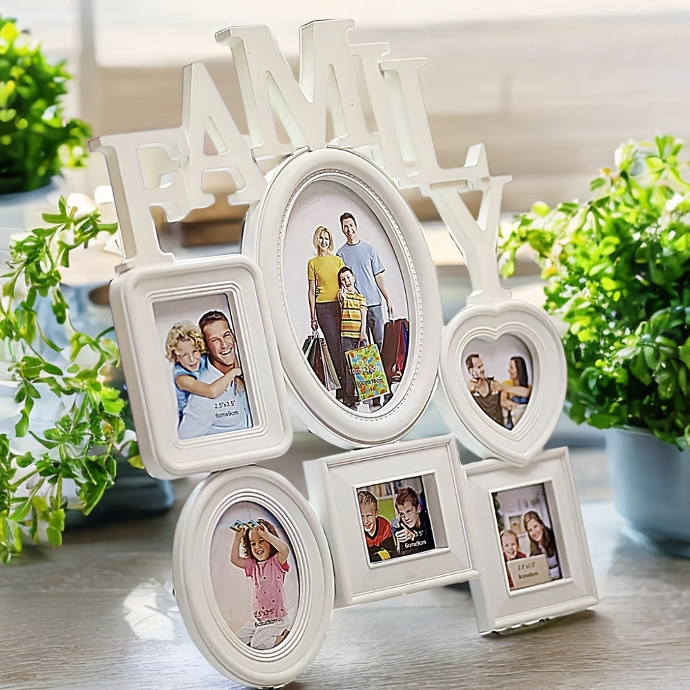 Simple Modern Family Photo Frame for Wall Display, Easy Installation