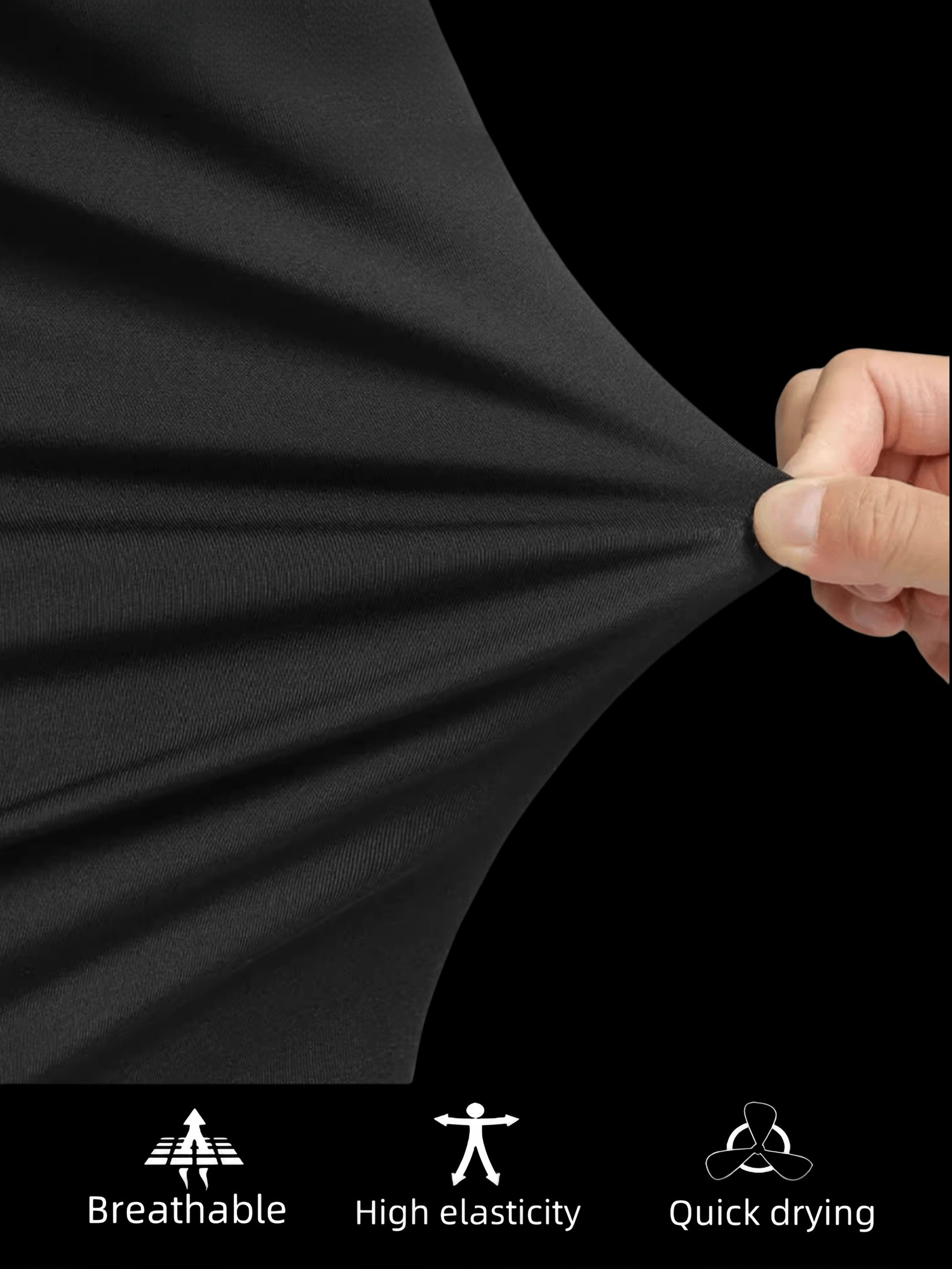 Plus Size Men's Compression Leggings Set High Elasticity Breathable Sports Tights for Running Basketball Gym Training