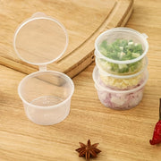 50 Clear Disposable Sauce Boxes for Takeout Food Storage with Lids