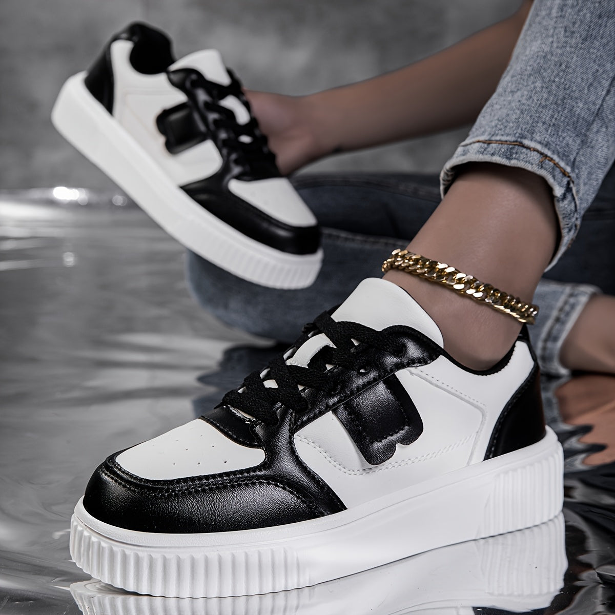 Women's Casual Sneakers White Light Pink Synthetic Low-Top Breathable Comfortable