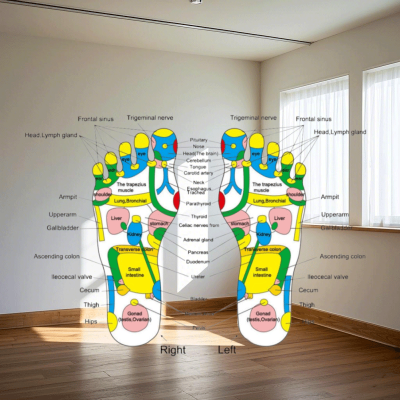 PVC materialidan tayyorlangan oyoq massaj padlari simpatik nervlarni rag'batlantiradi, taranglikni bartaraf etadi, tanani va ongni bo'shlashtiradi va chegara orti oyoqni bo'sh vaqt sog'liqni saqlash uchun eng yaxshi tanlovdir.