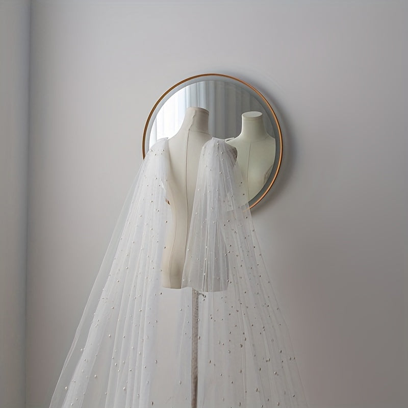 Alas de tul de novia con capas de perlas falsas, accesorios para vestido de novia