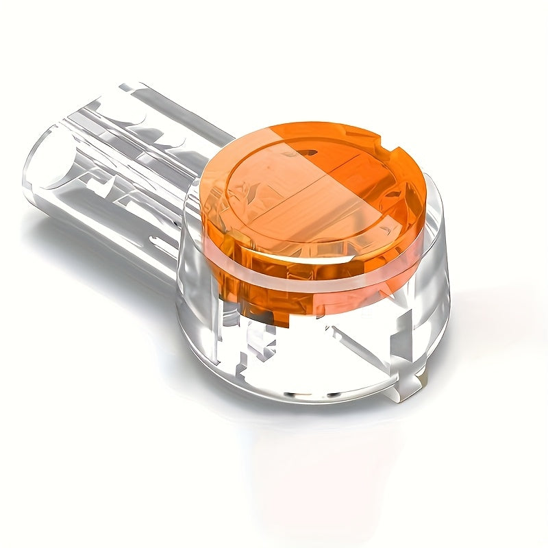 100Pcs Gel-Filled Orange Clear Wire Connectors for Telephone and Network Cables