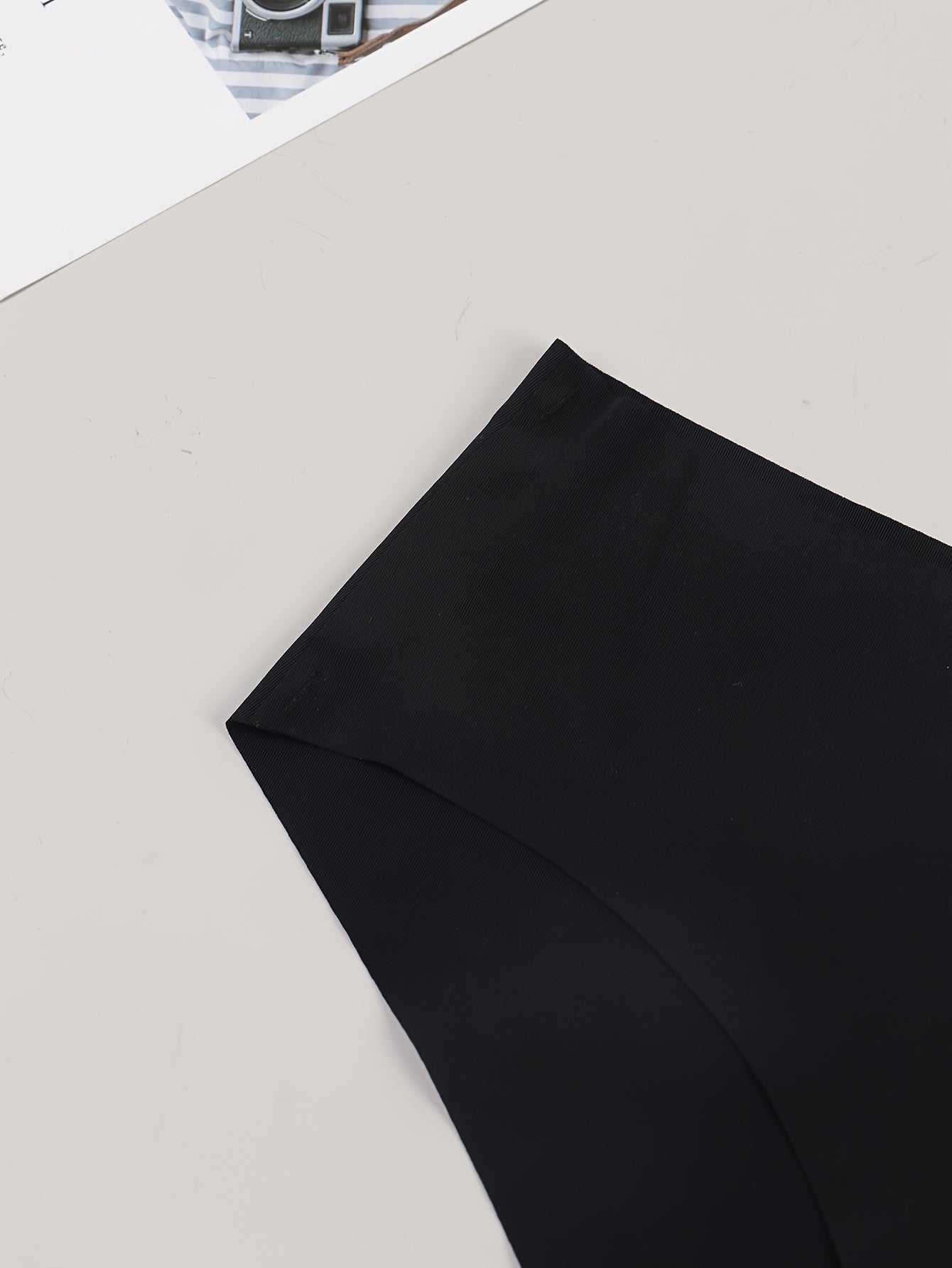 Black Nylon Triangle Thong Lingerie with Glitter Gold I Love My Husband Message