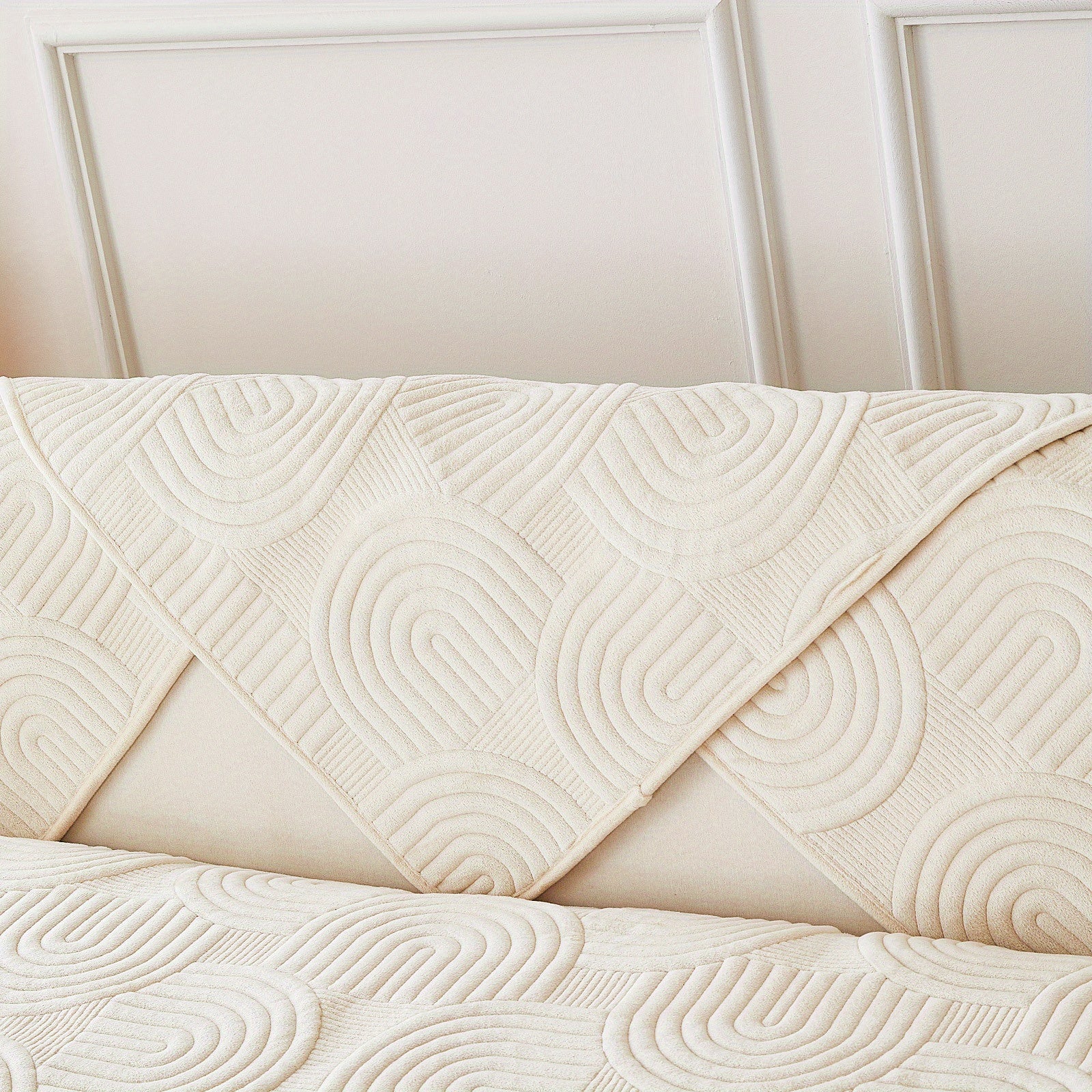 Чехол на мебель из молочного бархата с шерпой, противоскользящий, для защиты мебели, подходит для домашних животных