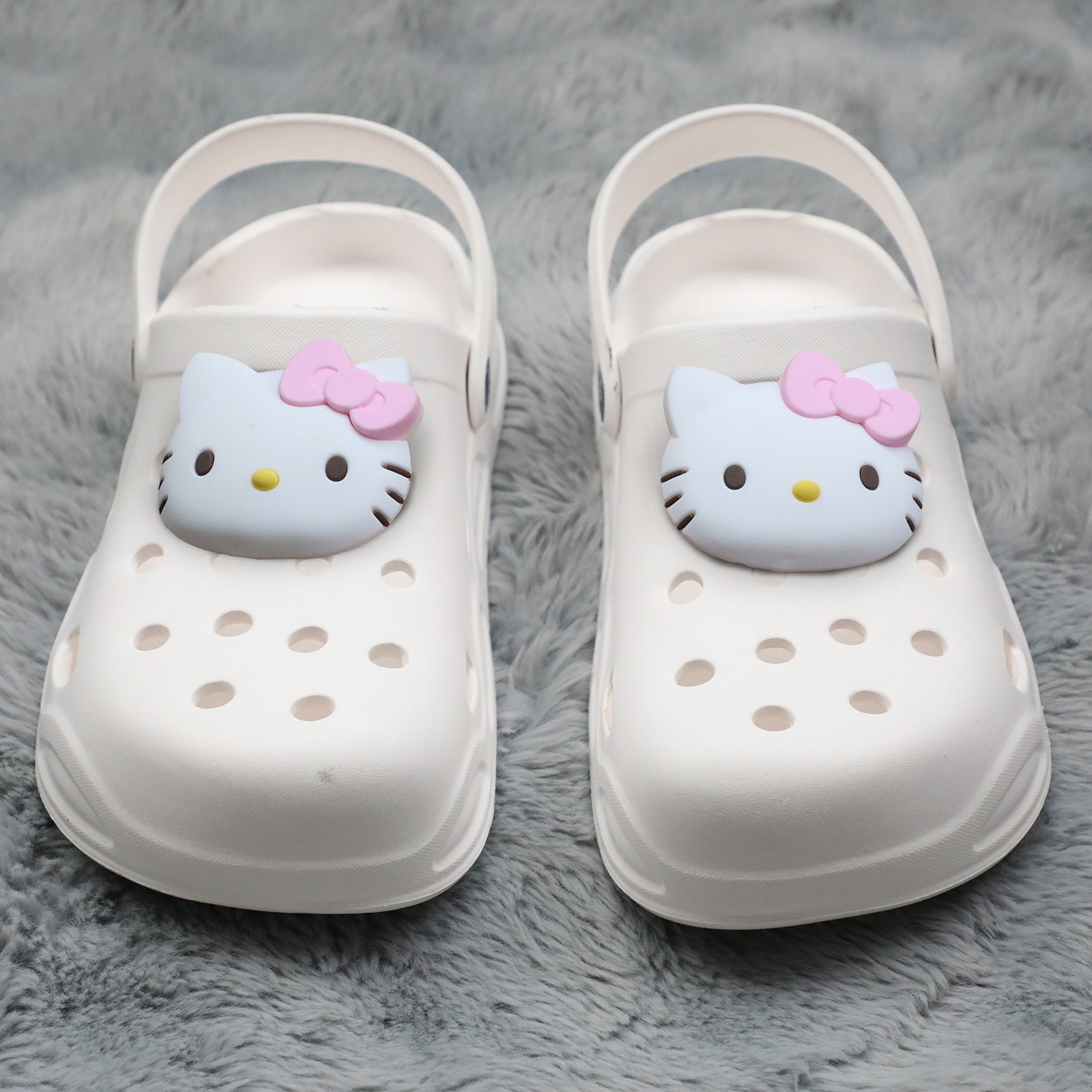 Women's Summer Black EVA Sandals with Pink Bows Flat Slippers