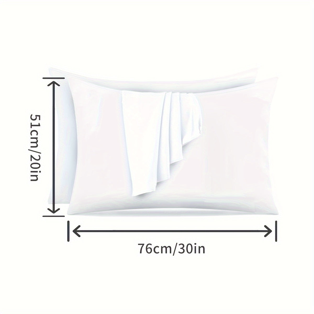 Waterproof Pillow Protector Cover 100% Polyester Breathable Zipper Closure