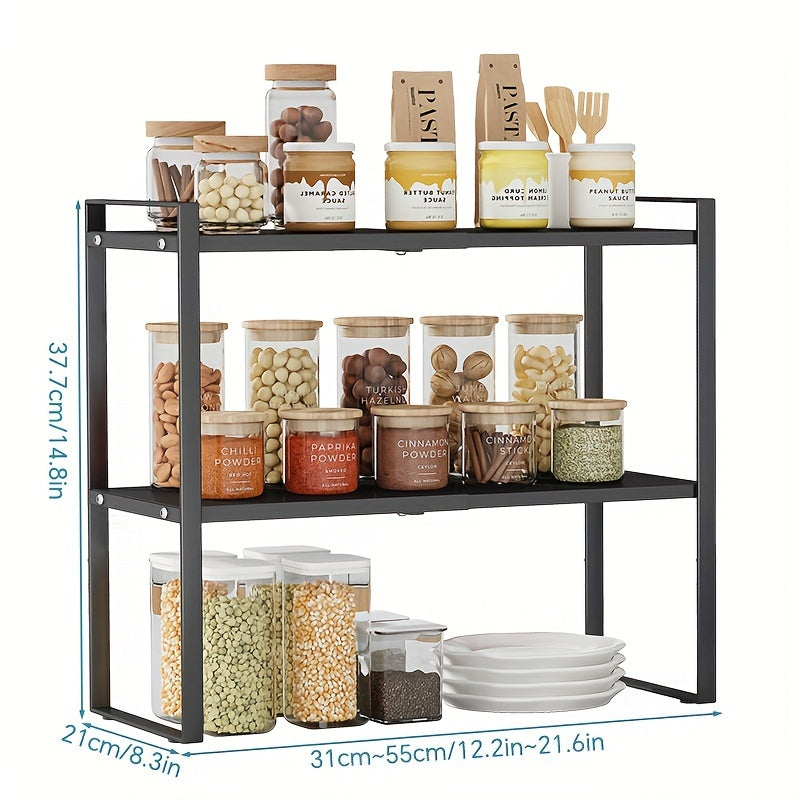 Expandable Cabinet Shelf Organizer for Kitchen Pantry Bathroom Storage