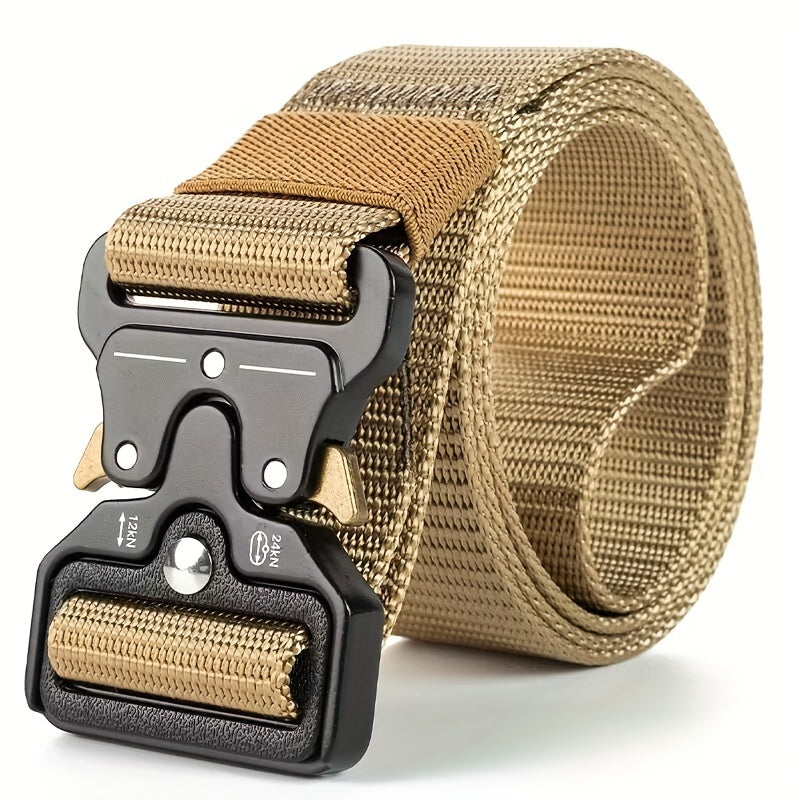 Unisex Tactical Belt with Automatic Buckle for Casual Outdoor Wear