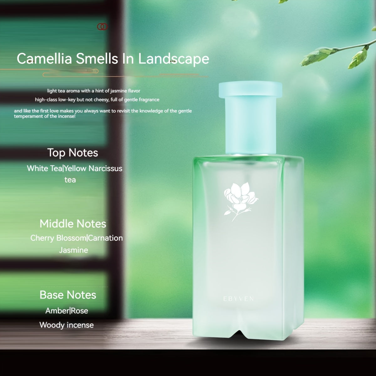 Women’s 100ml Eau De Toilette with Green Leaf Notes for Daily Wear and Gift