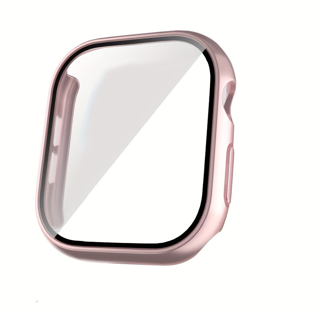 Tempered Glass Screen Protector Case for iWatch Series 4 5 6 7 8 9 10 SE 40mm 44mm 45mm 46mm Hard PC Bumper Scratch Resistant