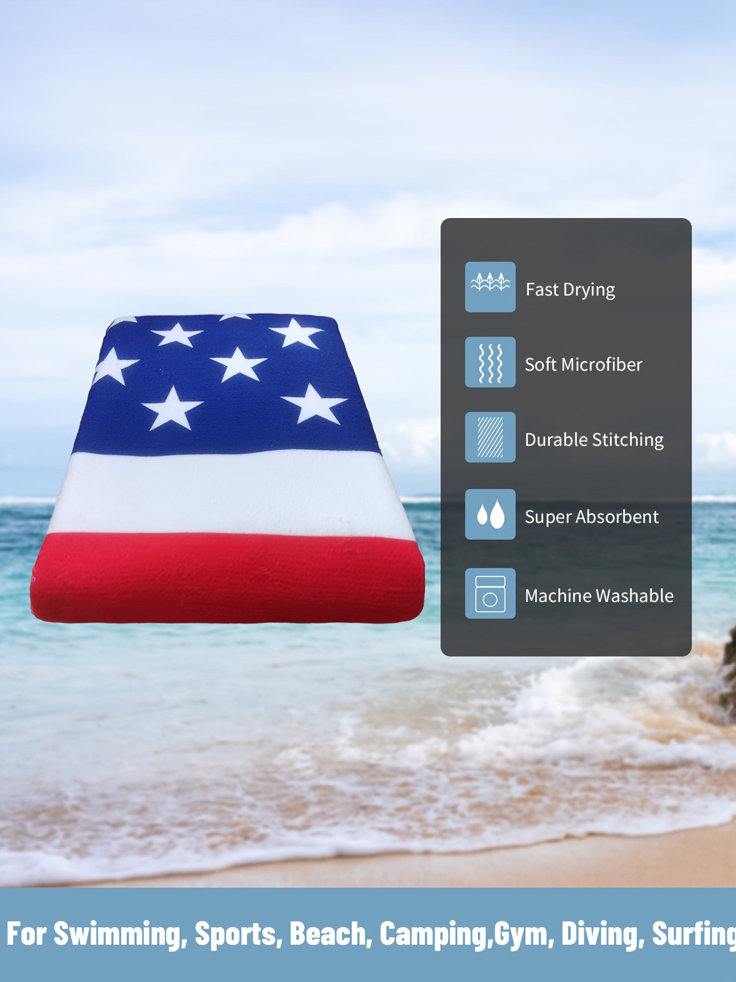 Men's Polyester Knit Pattern Bathrobe with Crew Neck and Loose Fit