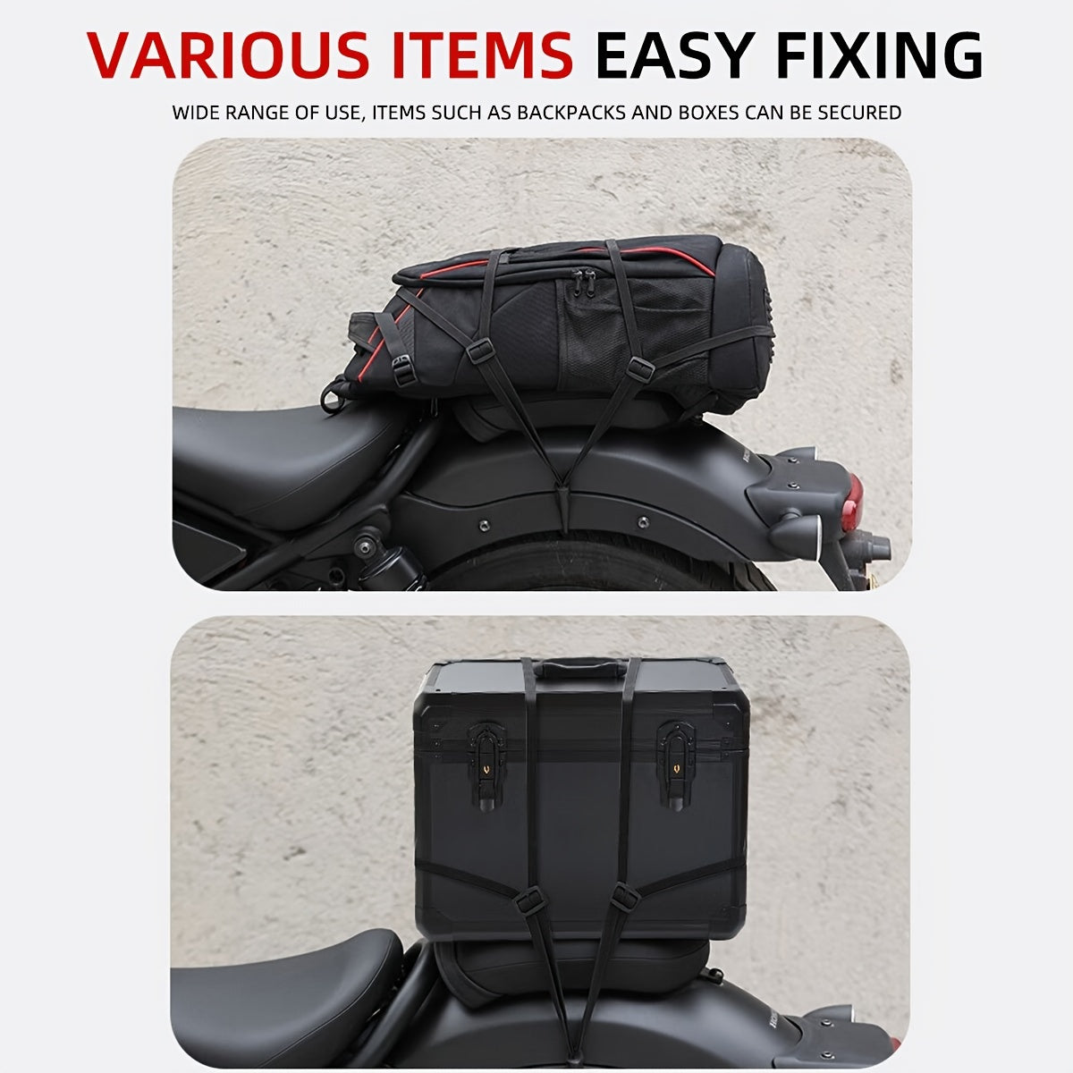 Adjustable Nylon Triangle Fixing Strap for Motorcycles and Bikes