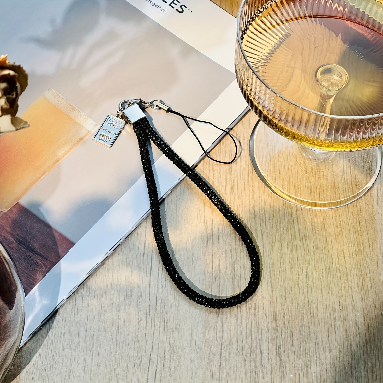 Women's Diamond Phone Lanyard Wrist Strap with Full Embellishments