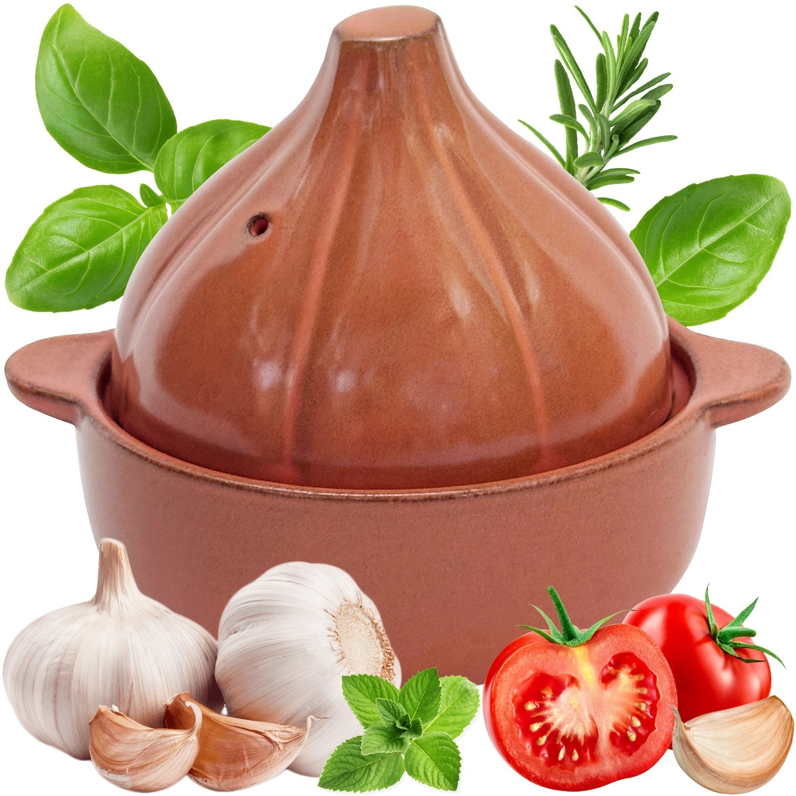 Ceramic Egg Maker Garlic-Shaped Microwave Omelet Maker Kitchen Gadget