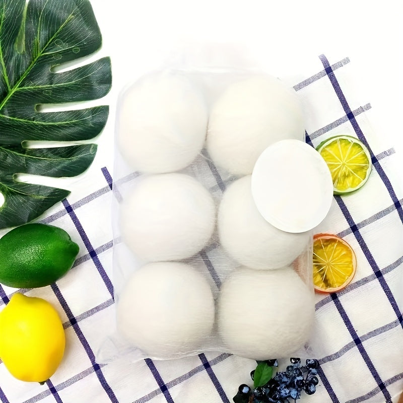 Pelotas de lavado de lana 6 unidades Suavizante natural para telas Pelotas de secadora que reemplazan las hojas de secadora