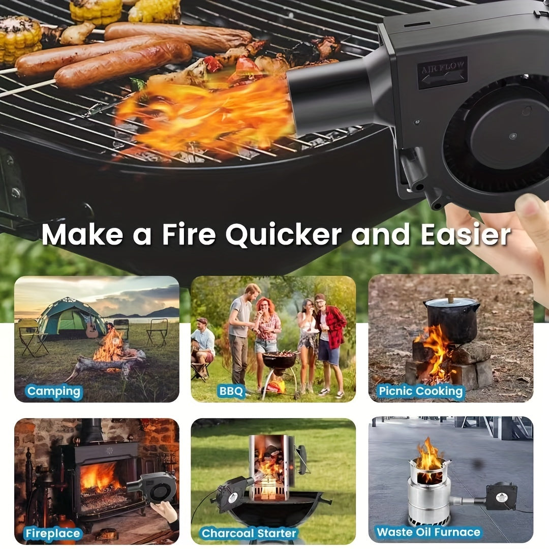 Mos funksiyali olovli pech uchun sozlanadigan tezlikdagi ventilyator, yog'och uchun barbekyu, chiqindi yog' fan