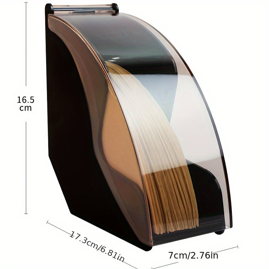 Acrylic Coffee Filter Paper Box Dustproof Storage Container for Coffee Utensils