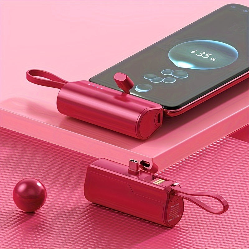 5000mAh Mini Portable Power Bank for iPhone and Android USB-C Charger