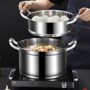 Stainless Steel Double Boiler Pot 10 Inch Non-Stick Bottom Clear Lid Kitchen Use