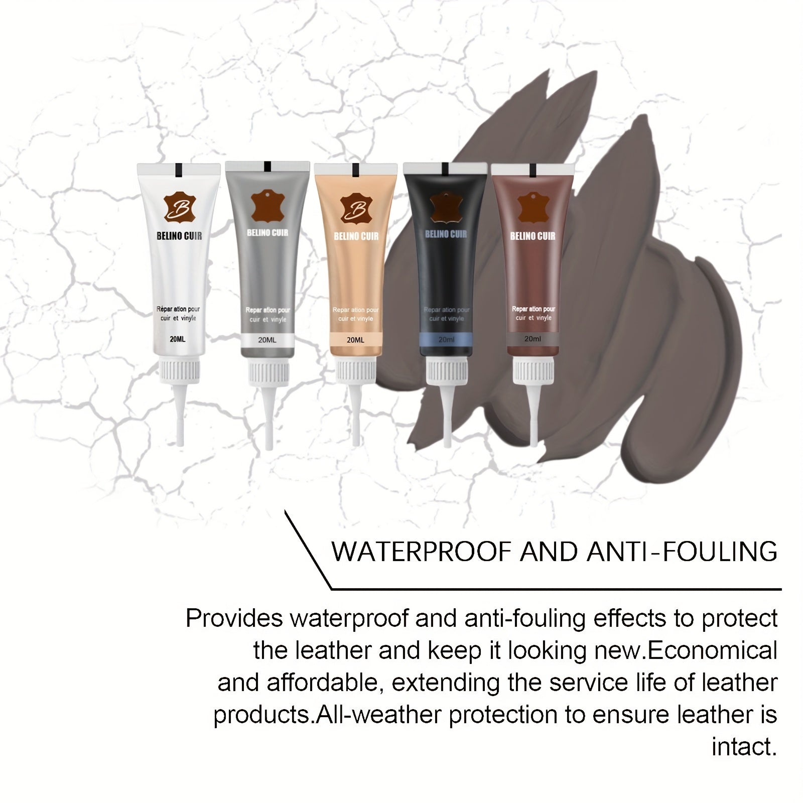 Крем для ремонта интерьера автомобиля и дивана, коричневые оттенки, легкая очистка, паста для восстановления