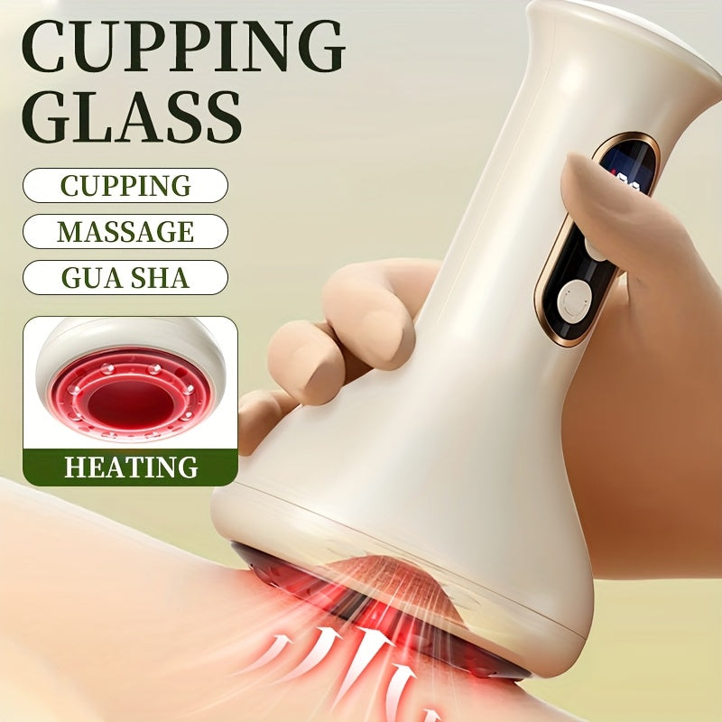 Electric Cupping Device with Heating and Gua Sha 9 Levels USB Rechargeable