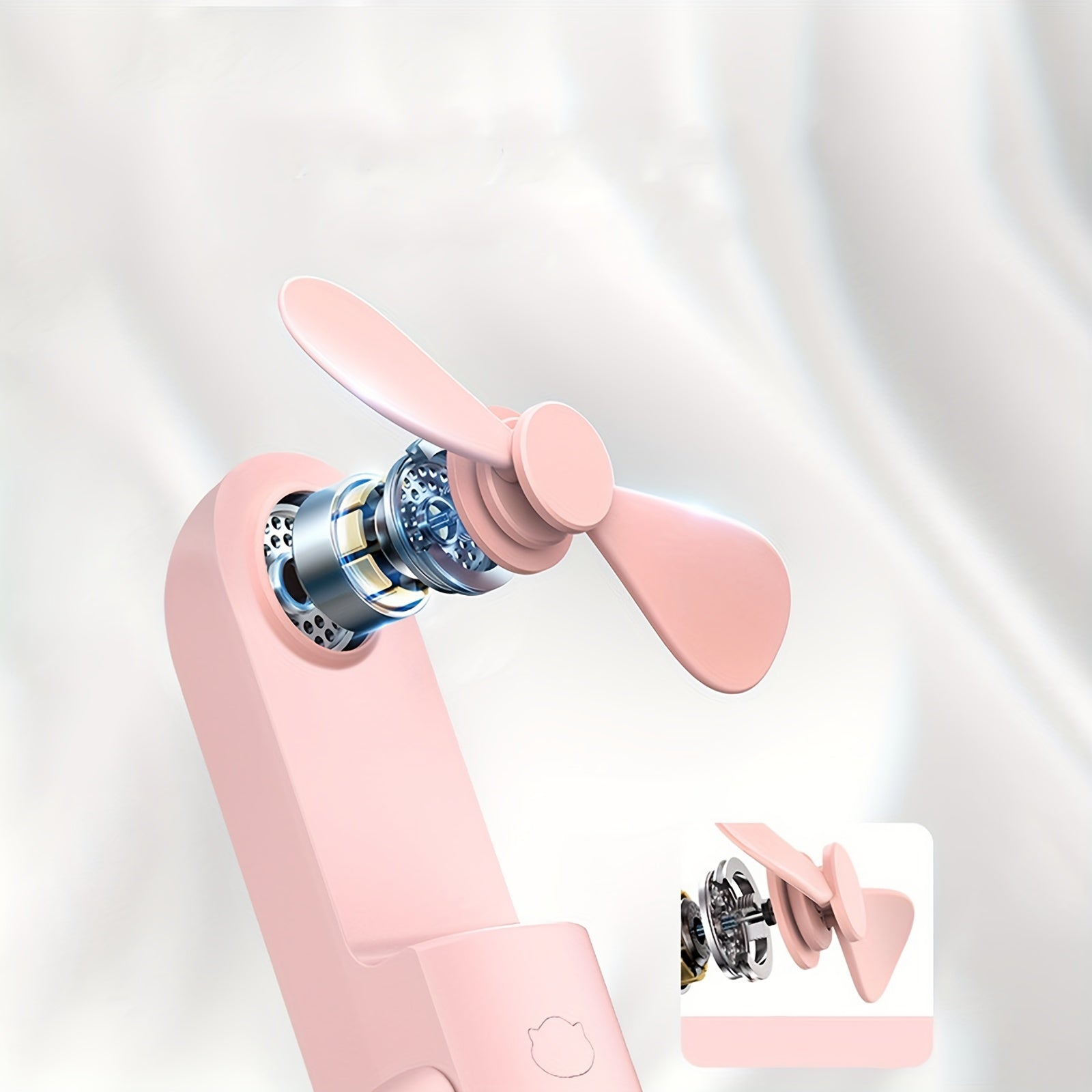 Portable USB Handheld Fan with Built-in Power Bank Rechargeable Battery