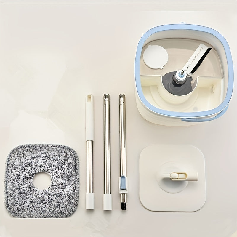 Hands-Free Wash Mop and Bucket Set for Sewage Separation and Dust Removal for Home Kitchen Bathroom